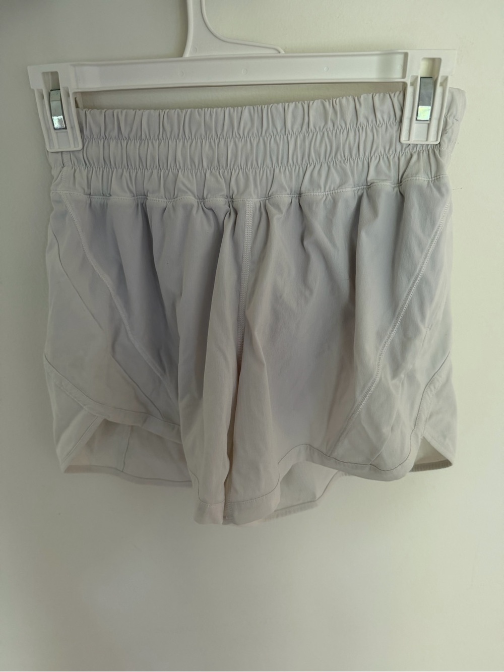 Women’s white Lululemon shorts